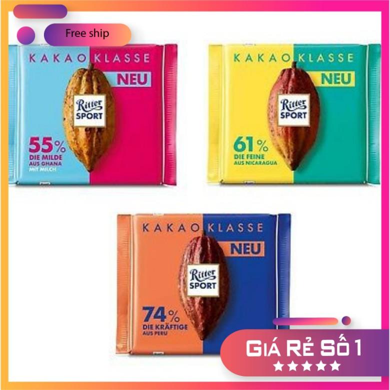 Sô cô la chocolate Ritter Sport Nhập Khẩu Đức -100gr