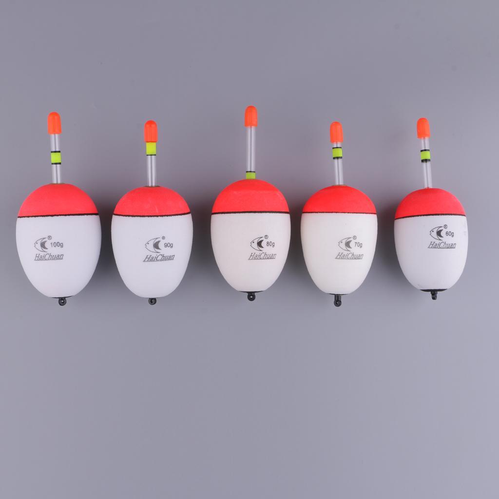20pcs EVA Foam Floats Luminous Fishing Float Bobber Sea Rock Fishing 60-100g