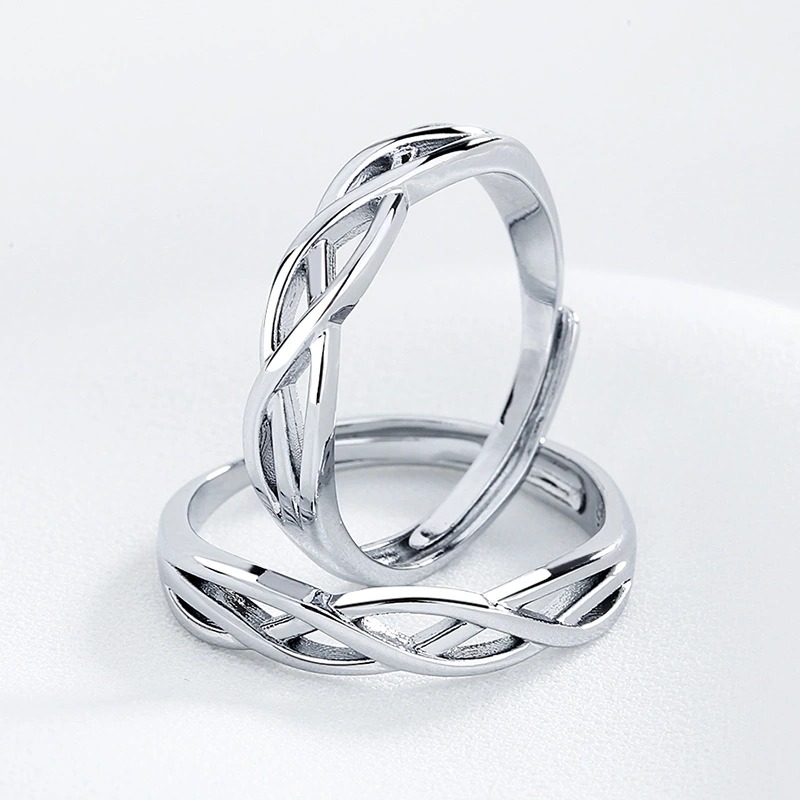 Nhẫn Đôi Bạc Nhẫn Cặp Bạc - Ta Luôn Bên Nhau Như Cau Với Trầu - BẠC HIỂU MINH NC642