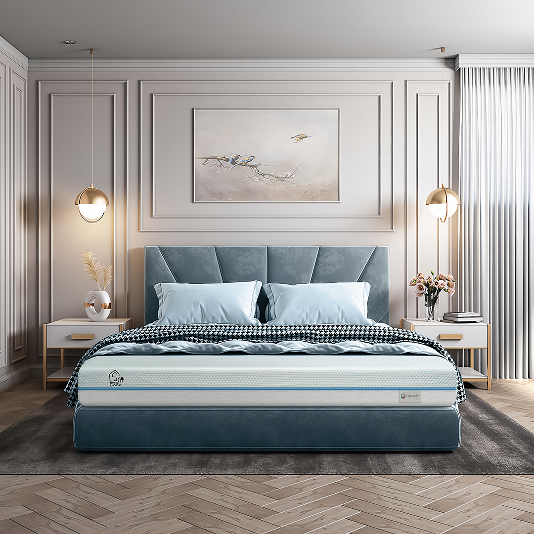 Nệm Foam cuộn hút chân không cao cấp Amando Casa - Cool gel memory foam - Êm ái, thoáng mát, điều hoà thân nhiệt