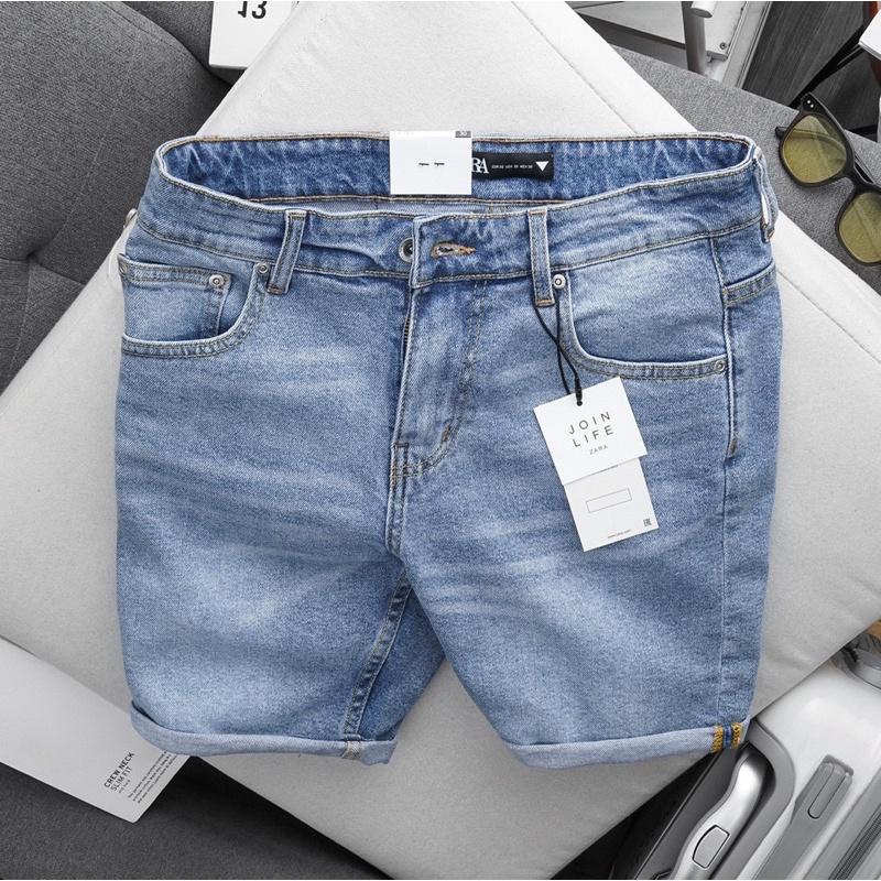 Quần short jean nam co giãn cao cấp Quần lửng Chất Bò cao cấp