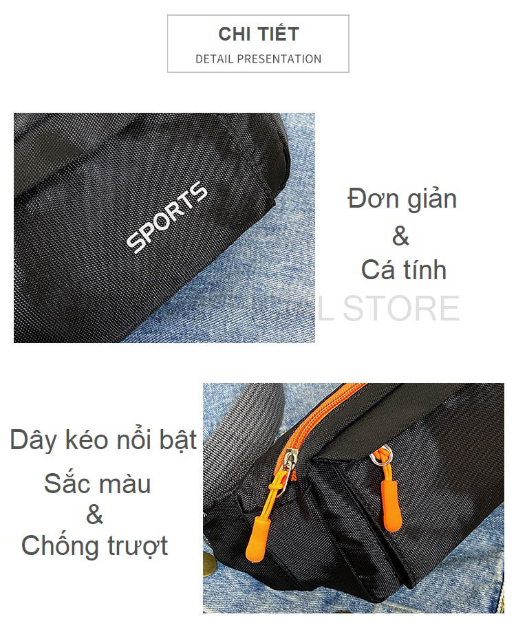 Túi đeo chéo Unisex sắc màu thời trang Hatsu SM06 Unisex Sport Mini Bag | Túi Mini đa năng vừa là túi bao tử, Túi đựng điện thoại chạy bộ, Đạp xe