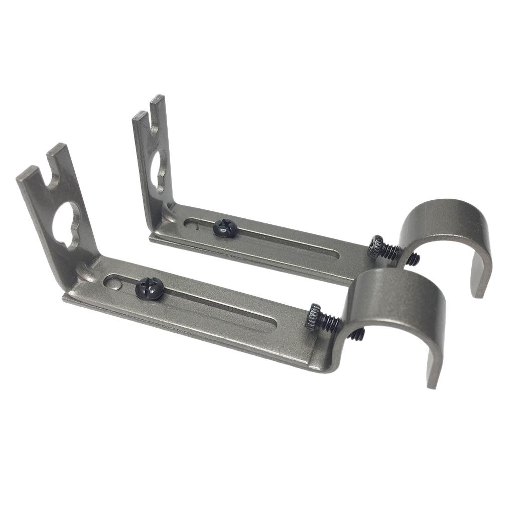 2 Miếng điều Chỉnh Kim Loại Rèm Cực Rod Tường Treo Móc