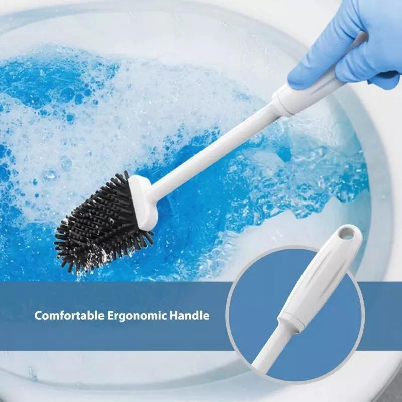 Bàn Chải Vệ Sinh Toilet Bằng Silicon Có Tay Cầm Tiện Lợi