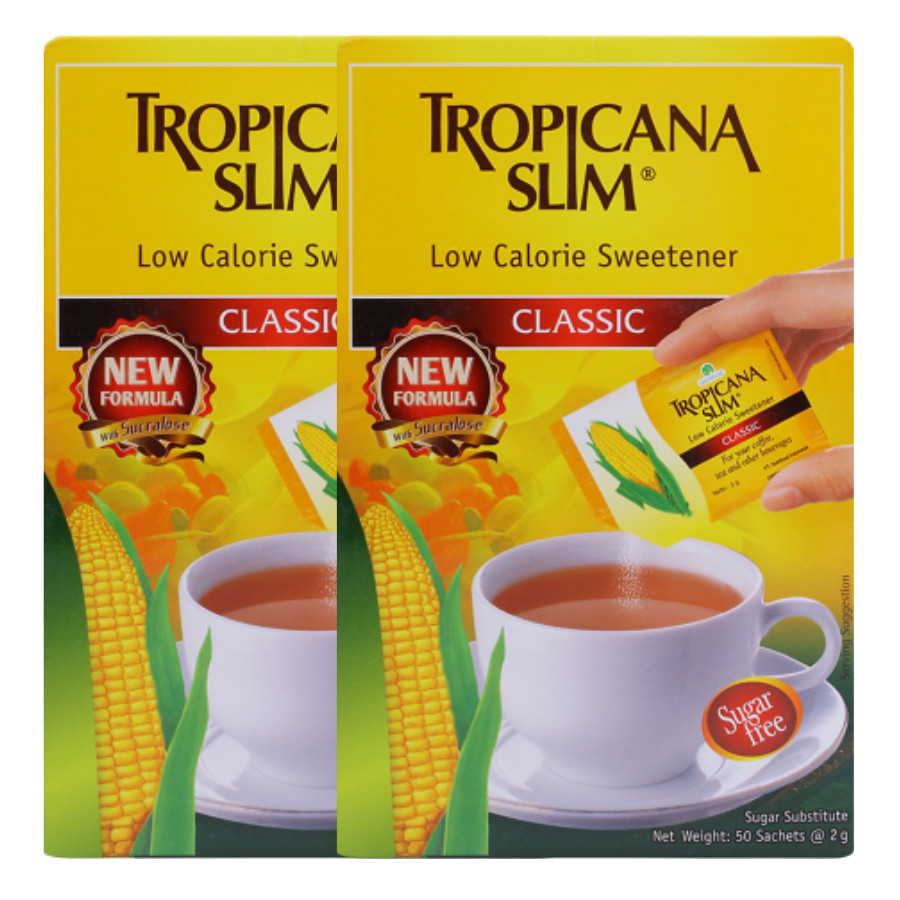 Combo 2 Hộp Đường Ăn Kiêng Tropicana Slim Low Calorie Sweetener Classic (50  x 2g)