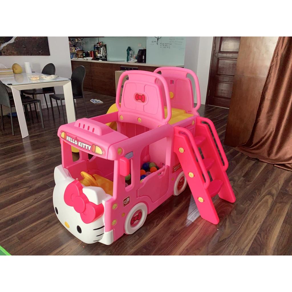 Bể bóng cầu trượt Hàn Quốc xe Bus Hello Kitty 3 trong 1 Y1601