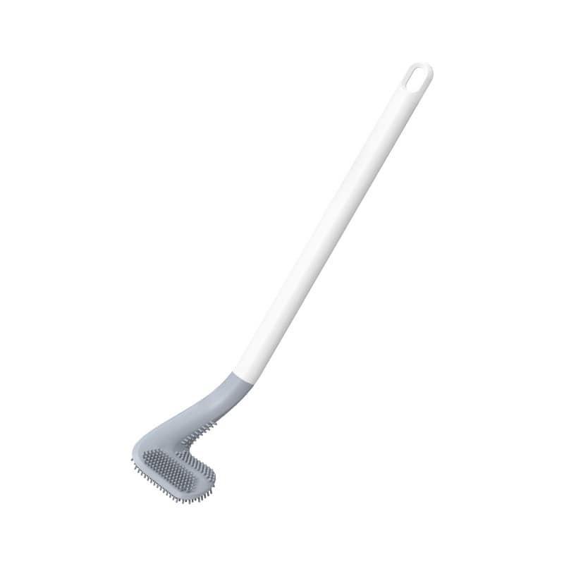 Chổi Cọ Toilet Bồn Cầu nhà tắm Silicon thông minh đầu L cọ sạch sâu, chống xước men sứ