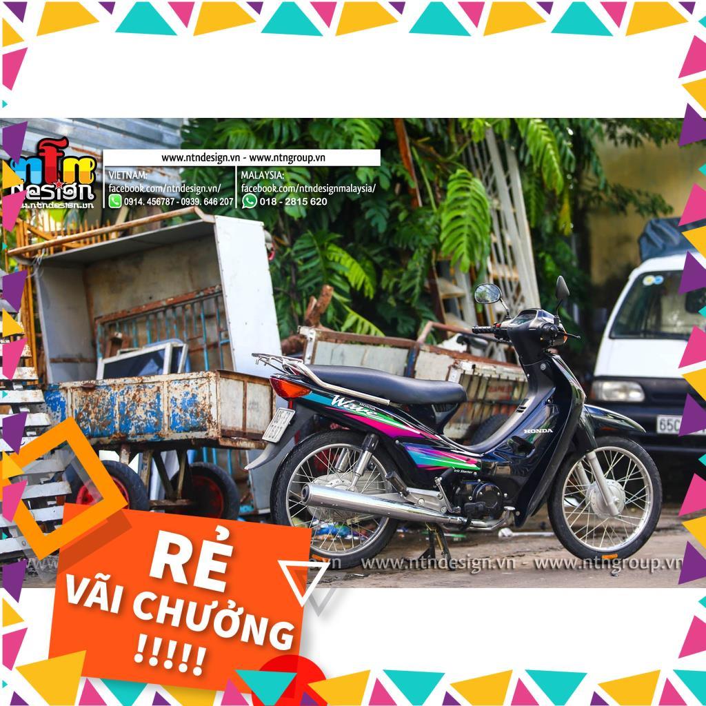 Tem Rời Wave  Nhỏ Mẫu Zin Hồng Xanh Đen