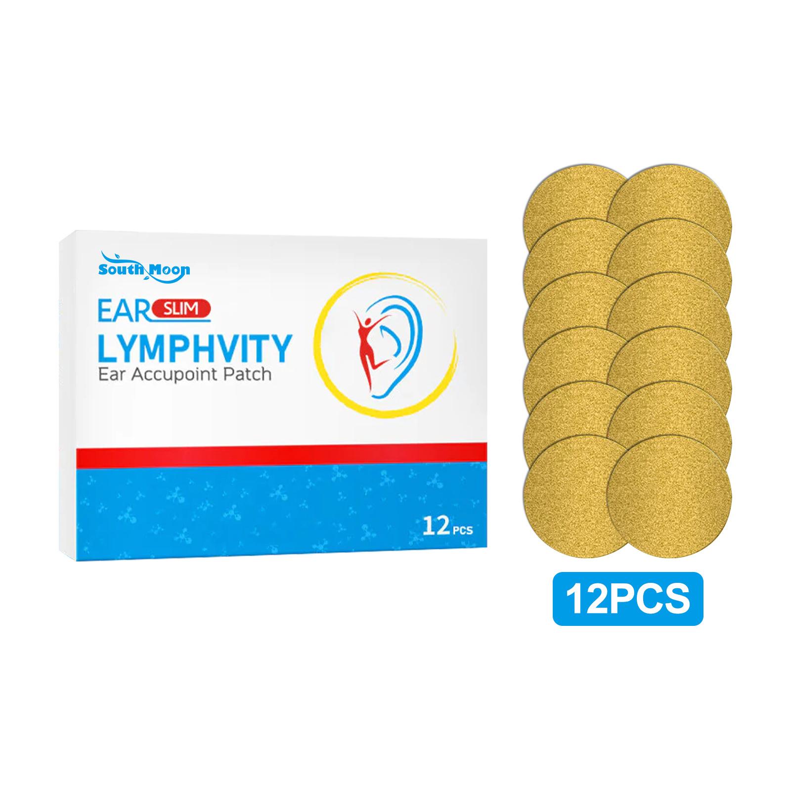 South Moon 12PCS Ear Acupuncture Point Patch Lymphatic Swelling Relief Acupuncture Patch