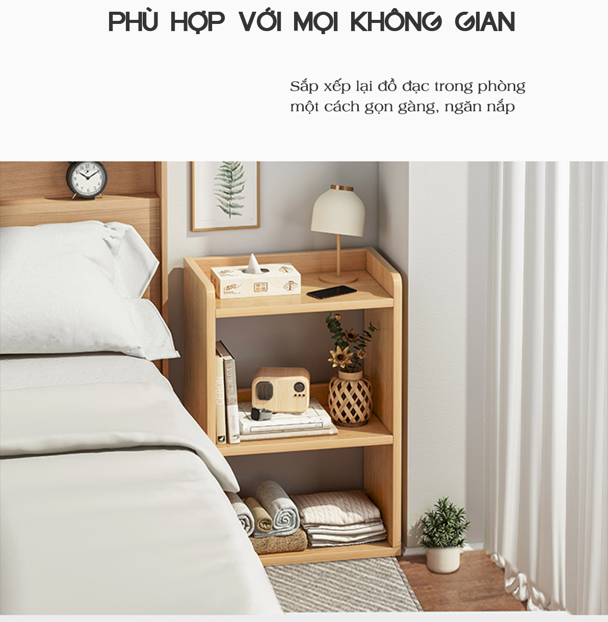 Giá Sách Mini Tủ Đầu Giường Phong Cách bắc Âu