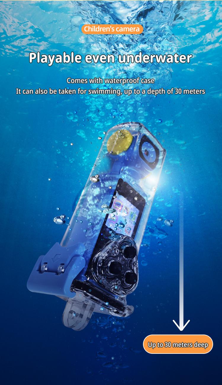 Máy ảnh bỏ túi thể thao 4K Máy quay video Đường truyền micrô trong Giao diện Ống kính xoay 270 độ của Máy quay phim Nhỏ và di động