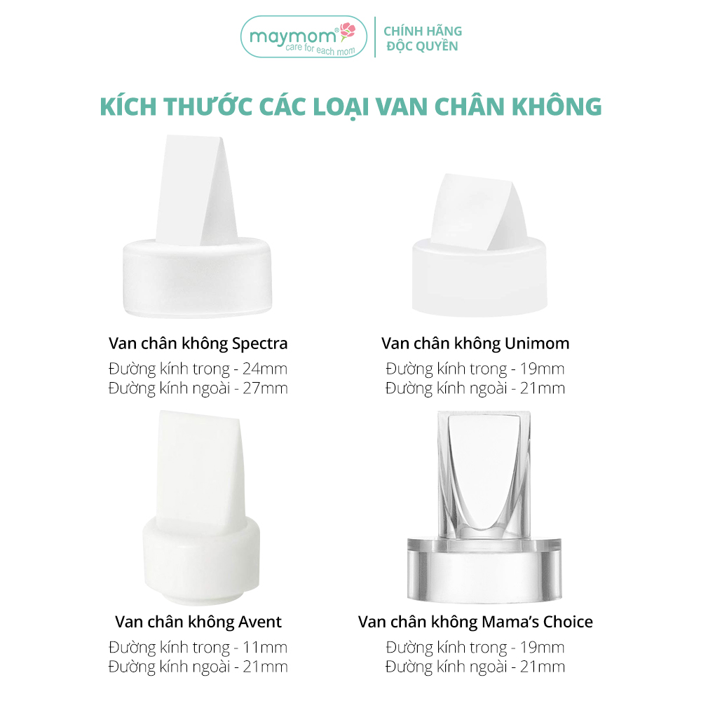 Van Chân Không Máy Hút Sữa Maymom, Phụ Kiện Thay Thế Máy Hút Sữa Medela, Spectra, Avent, Rozabi, Unimom, Mama’s Choice