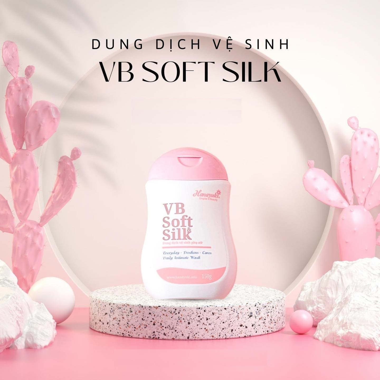 Dung dịch vệ sinh Hanayuki VB Soft Silk phiên bản hồng