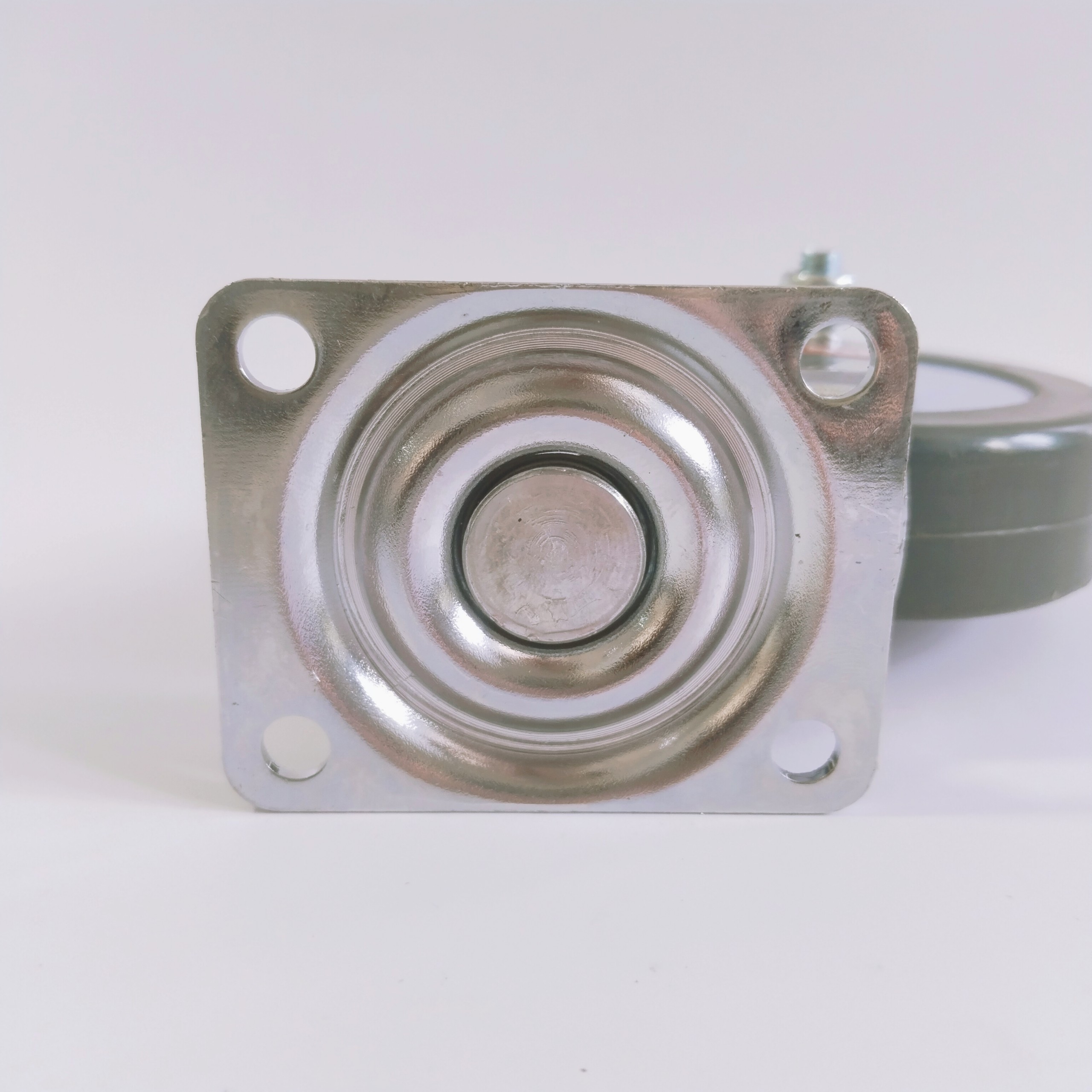 Bánh xe đẩy cao su tổng hợp xám tải nhẹ càng xoay 360 độ - 50-65-75mm - Happy Move Thái Lan