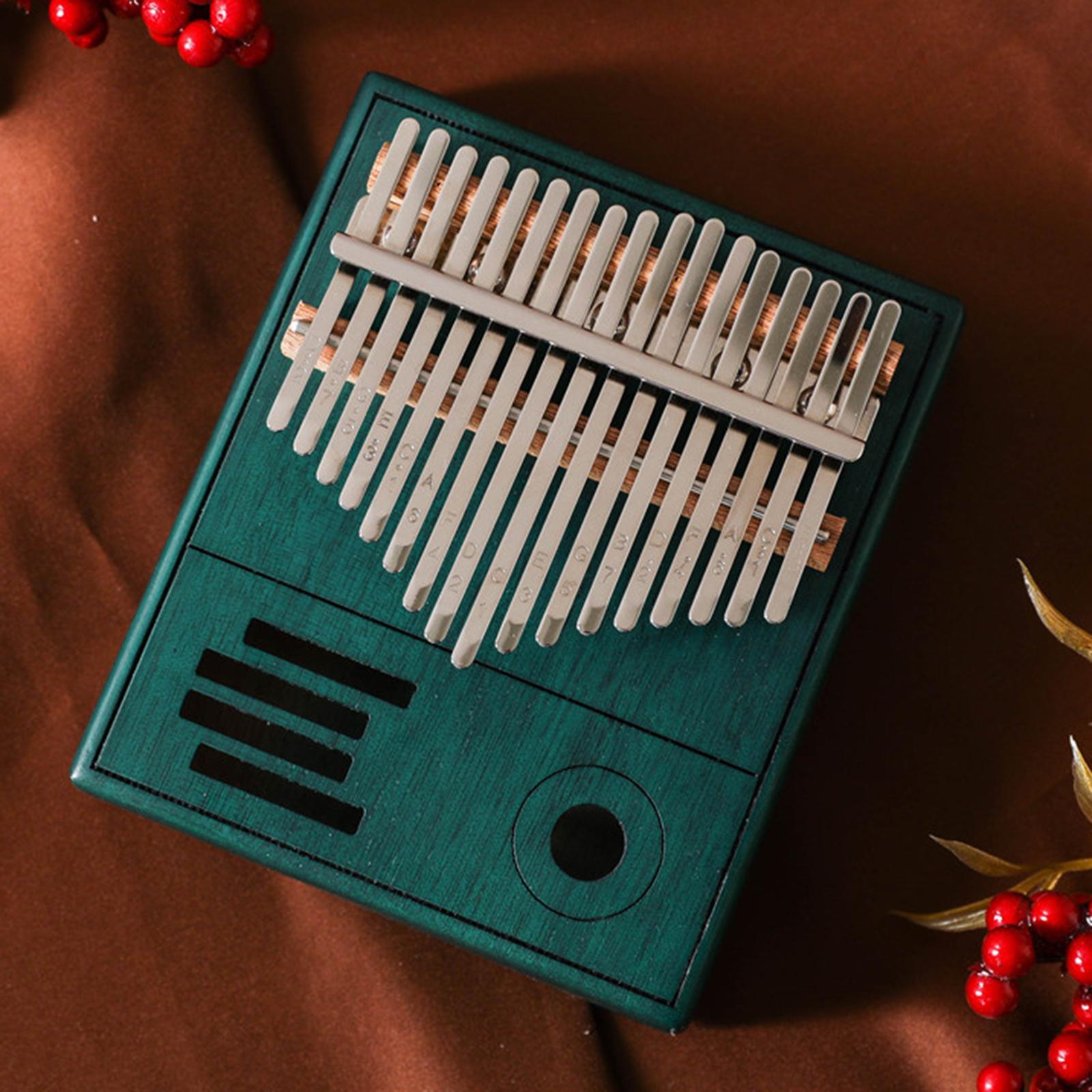 17 Keys  Thumb Piano Finger Piano Mbira Musical Instrument Gift Brown