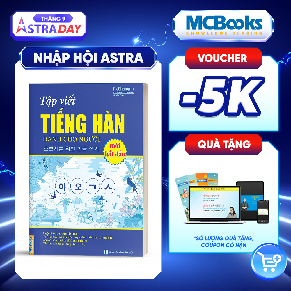 Sách Tập Viết Tiếng Hàn Dành Cho Người Mới Bắt Đầu
