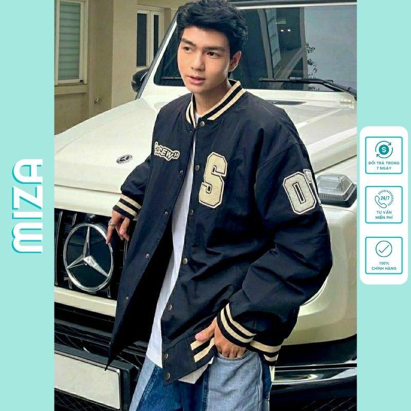 Áo khoác bomber nữ nam unisex gió jacket dù 2 lớp cúc bấm form rộng local brand ulzzang phong cách hàn quốc đep chữ S
