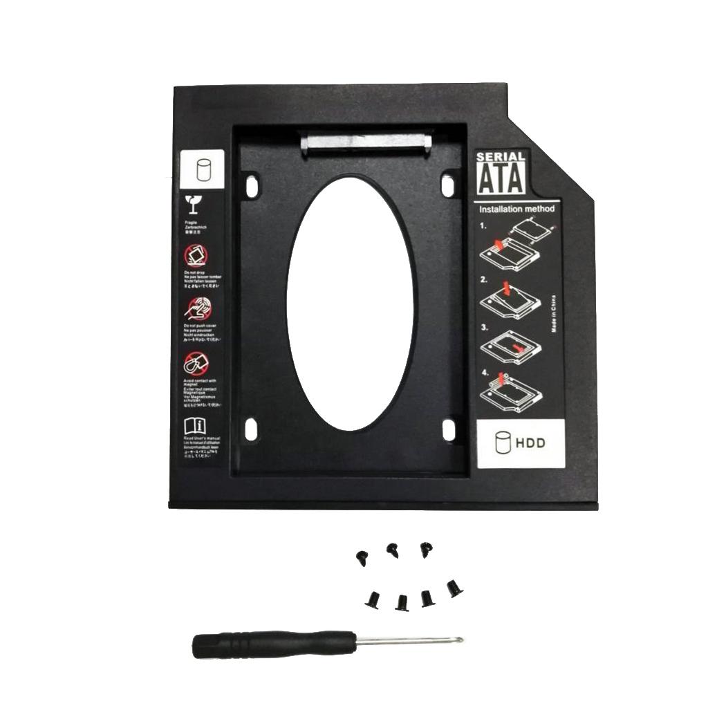 2.5'' Hard Drive Caddy SATA 2nd HDD HD SSD Enclosures Hard Drive Caddy Case for 12.7mm Laptop CD-ROM Optical Bay Drive Slot
