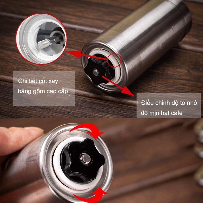 MÁY XAY CÀ PHÊ BẰNG TAY LÀM BẰNG THÉP INOX KHÔNG GỈ