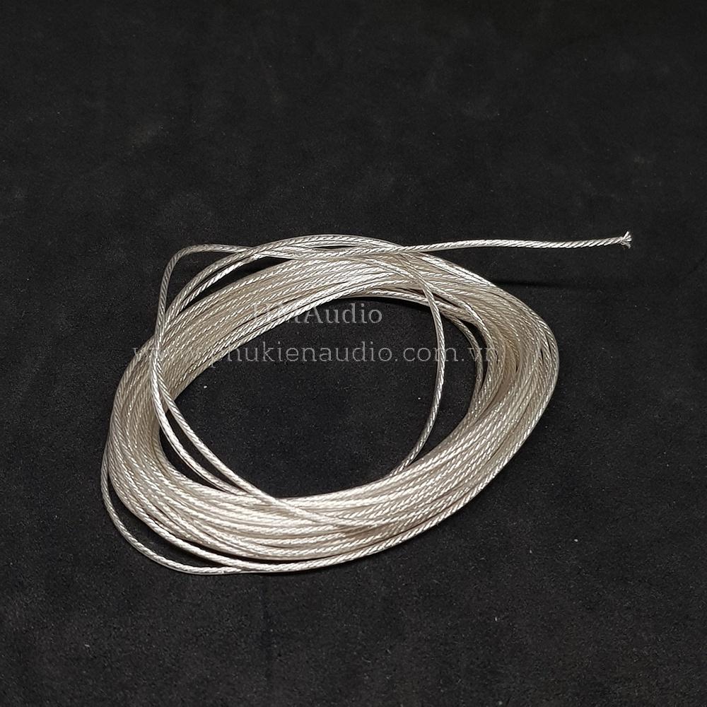 Dây đồng mạ bạc 7NOCC Litz 25AWG đường kính 1.1mm