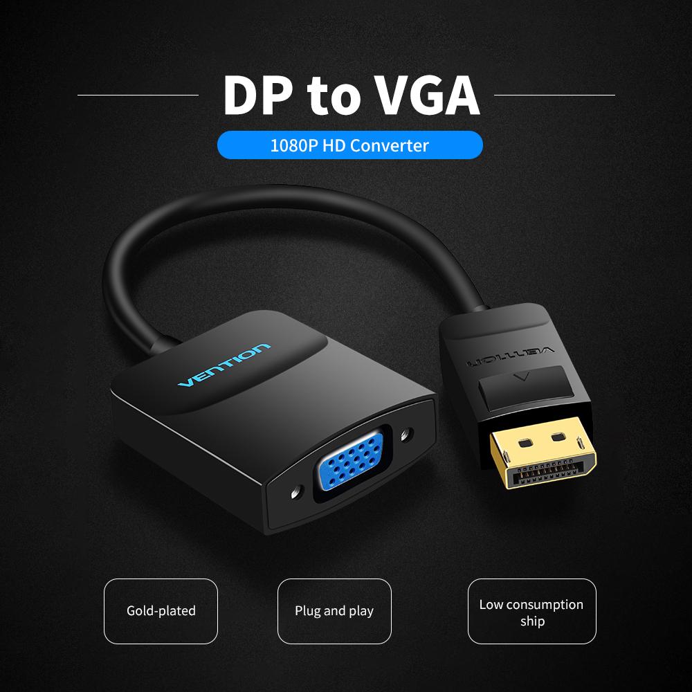 Cáp chuyển đổi Displayport sang VGA Female HD 1080P dành cho máy tính xách tay VENTION