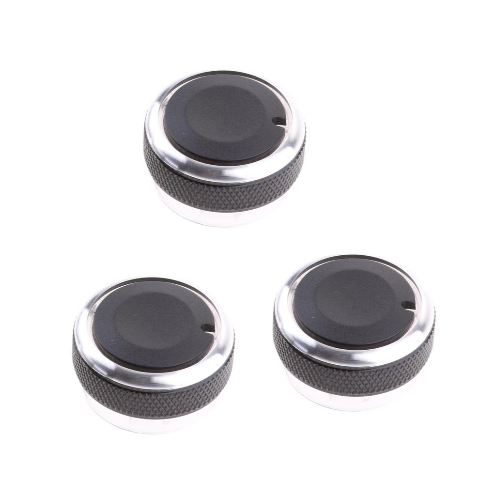 3 Pieces Air Conditioning Heat Control Switch Knobs Aluminum for Ford Focus
