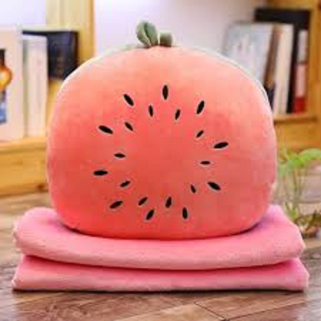BỘ CHĂN GỐI 2IN1 HÌNH TRÁI CÂY DƯA HẤU