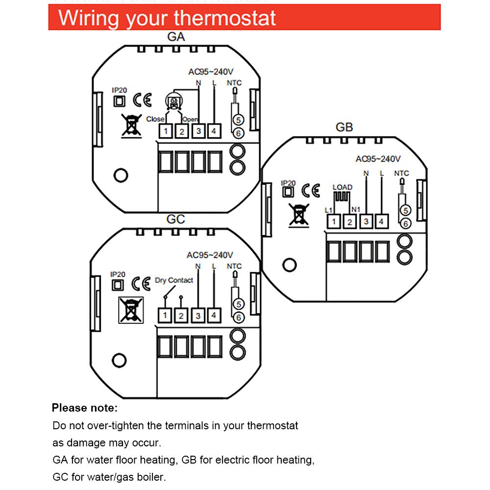 Bộ điều khiển nhiệt độ thông minh Wi-Fi Điều khiển ứng dụng 5A Tương thích với Alexa / Google Home