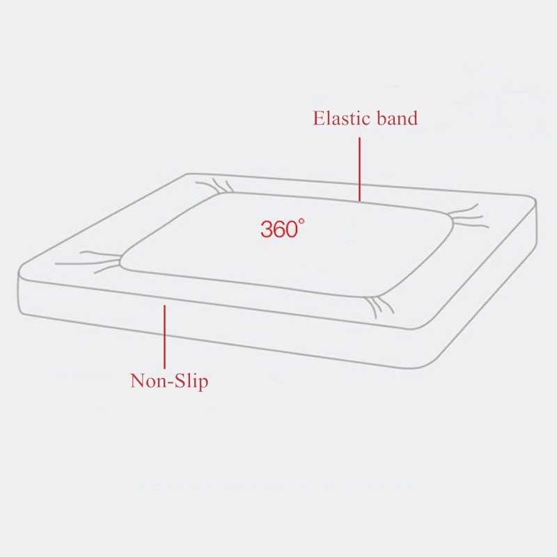 WOSTAR Mùa Đông Ấm Chắc Chắn Dép Nỉ Thun Trang Bị Tấm Bảo Vệ Nệm Da Siêu Mềm Vua Kích Thước Giường Đôi Giường