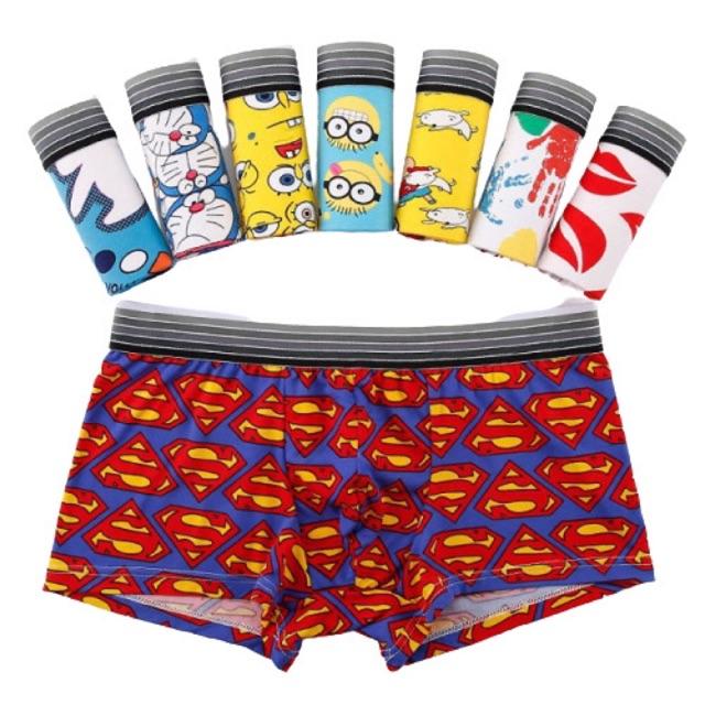 Set 4 quần lót bé trai size 35-> 85kg chất thun lạnh cao cấp