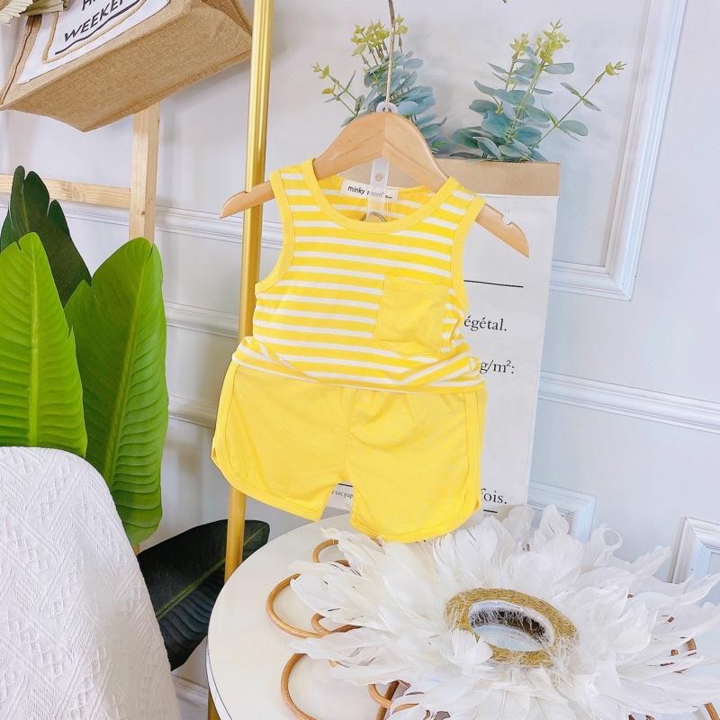 set ba lỗ sọc co giãn mềm mịn mát cho bé từ 5-30 kg