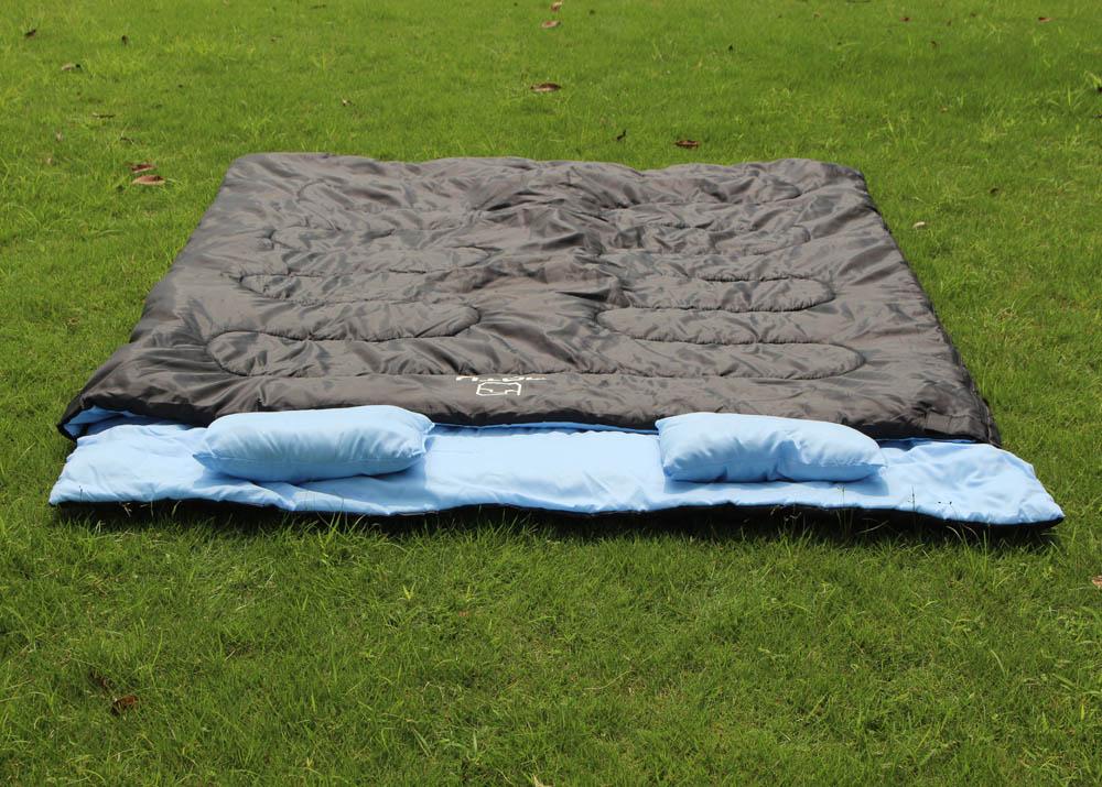 Túi ngủ đôi giữ nhiệt ấm áp, thoải mái 86 "x60 với 2 gối