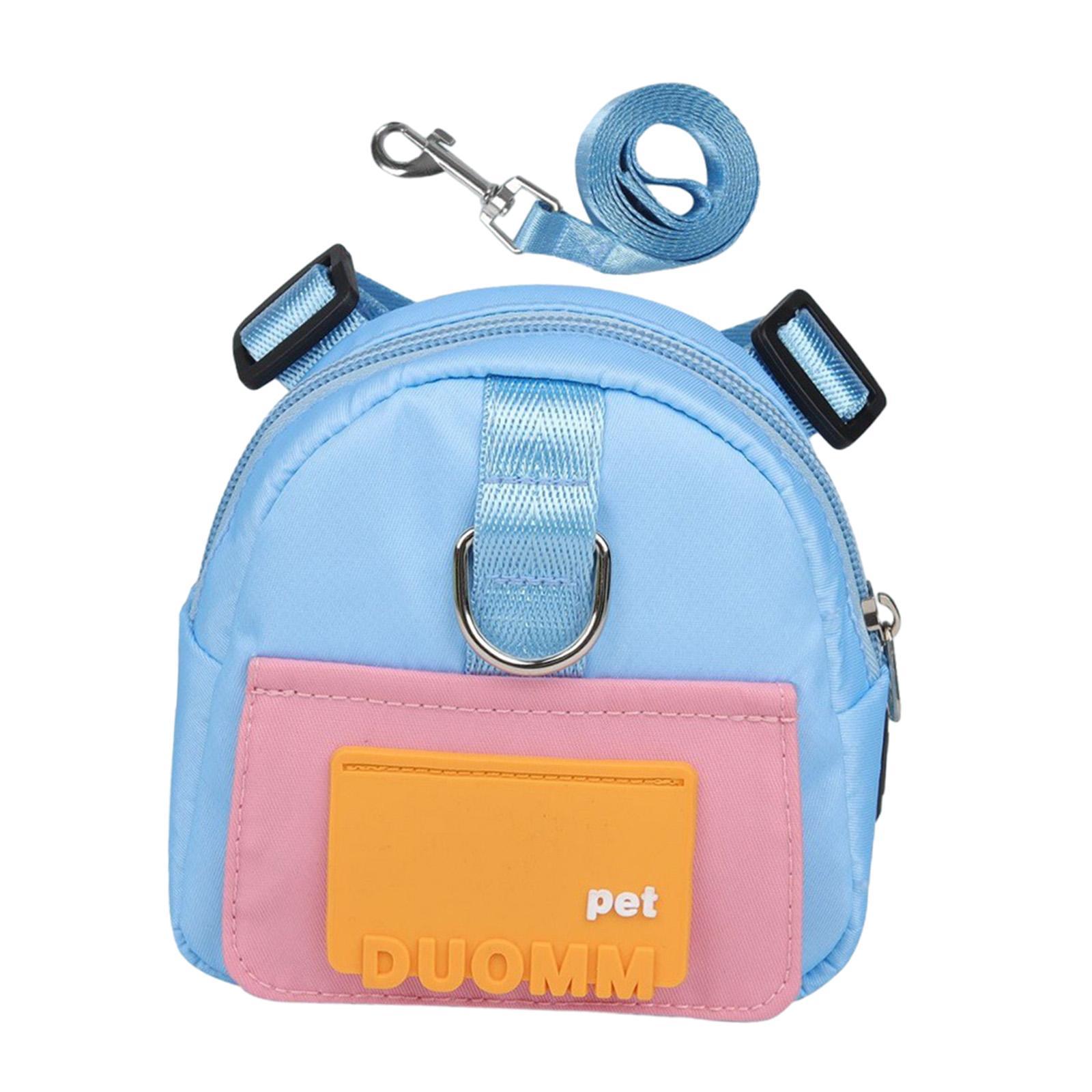 Dog Backpack Harness Dogs Puppy Bag with Harness Adjustable Puppy Dog Carriers with Leash for Daily Walking