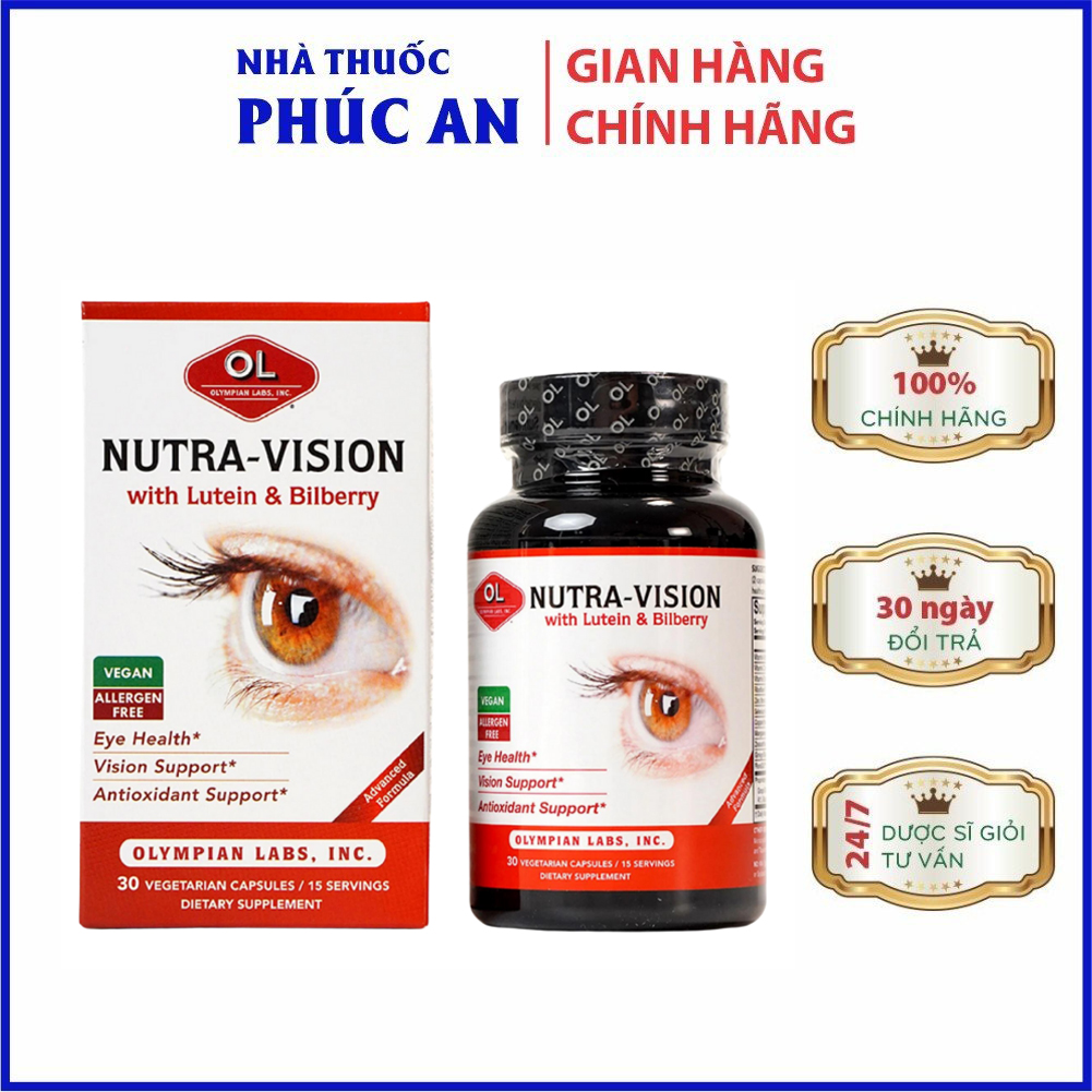 Viên uống bổ mắt, tăng cường thị lực Nutra Vision Olympian Labs Mỹ 30 viên