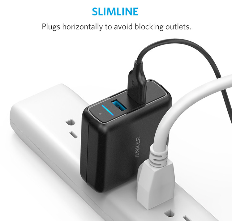 Adapter Sạc Anker PowerPort Speed 2 Wall Charger Quick Charge 3.0 A2025111 - Đen - Hàng Chính Hãng Adapter Sạc Anker PowerPort Speed 2 Wall Charger Quick Charge 3.0 A2025111 - Đen - Hàng Chính Hãng