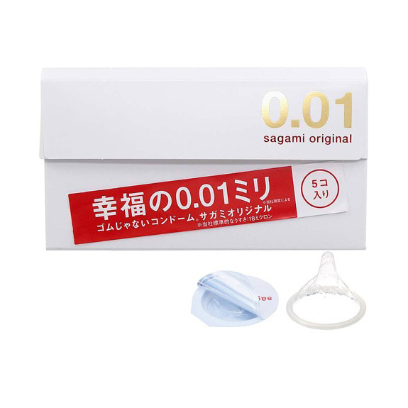 Bao Cao Su 001 Của Nhật Bản Sagami Original (5s) - Nhập Khẩu Chính Hãng 100% - Mỏng Nhất Thế Giới - Chống Dị Ứng - Che Tên Sản Phẩm