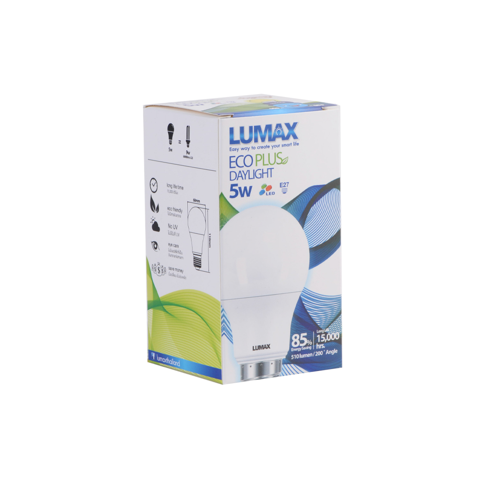 Bóng đèn LED BULB  LUMAX#ECOBULB-510LM/865