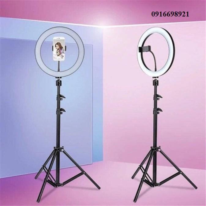 Đèn spa live stream 26cm chân 2.1m hạ được xuống 60cm, dùng cho livestream makeup (tặng kèm đầu đọc thẻ nhớ cao cấp)