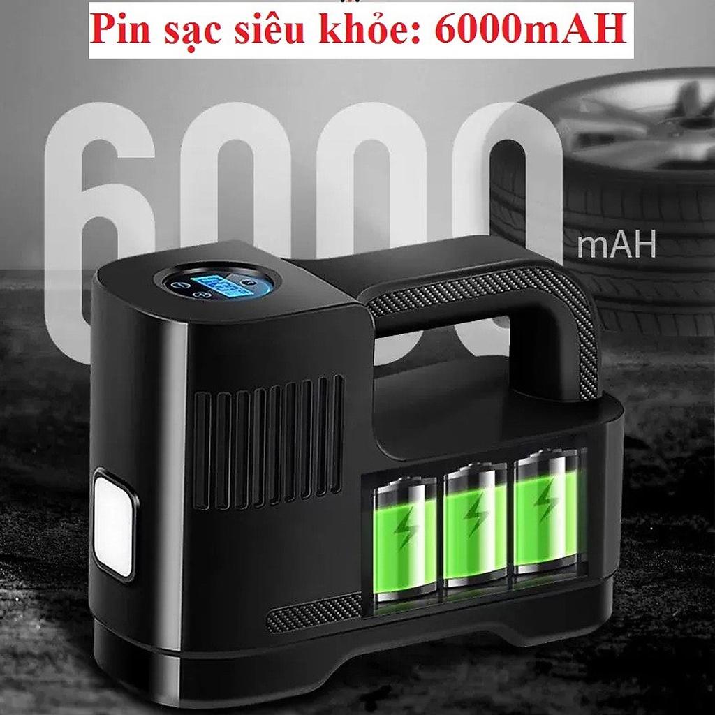 Bơm lốp ô tô Mini KO DÂY Suitu, pin siêu khỏe 6000Mah, Bơm xe máy, xe đạp, xe hơi - SẠC USB tiện lợi