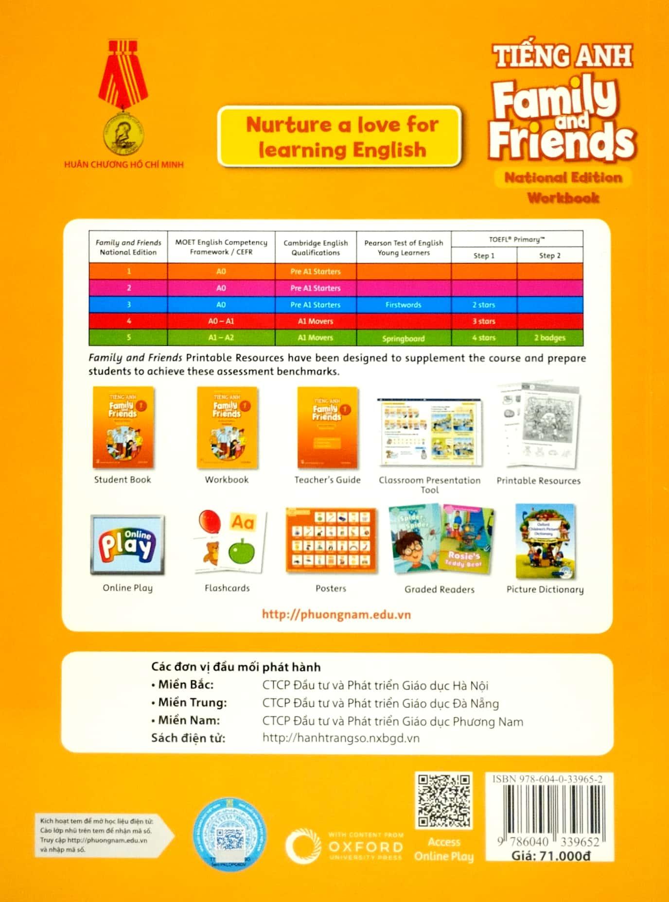 Tiếng Anh 1 - Family And Friends (National Edition) - Workbook (2023)
