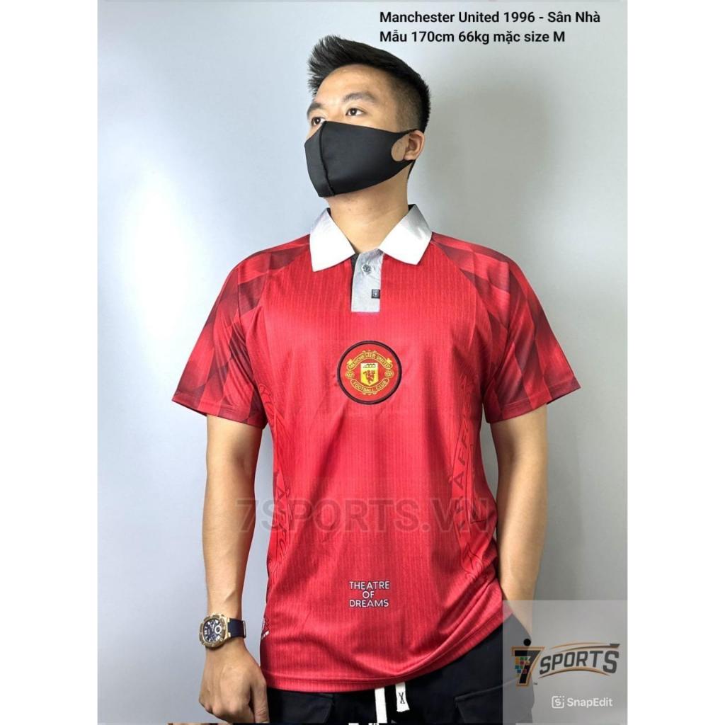 Áo Bóng Đá Retro Manchester United 1996 - Sân Nhà bản cao cấp vải Cotton Polyester