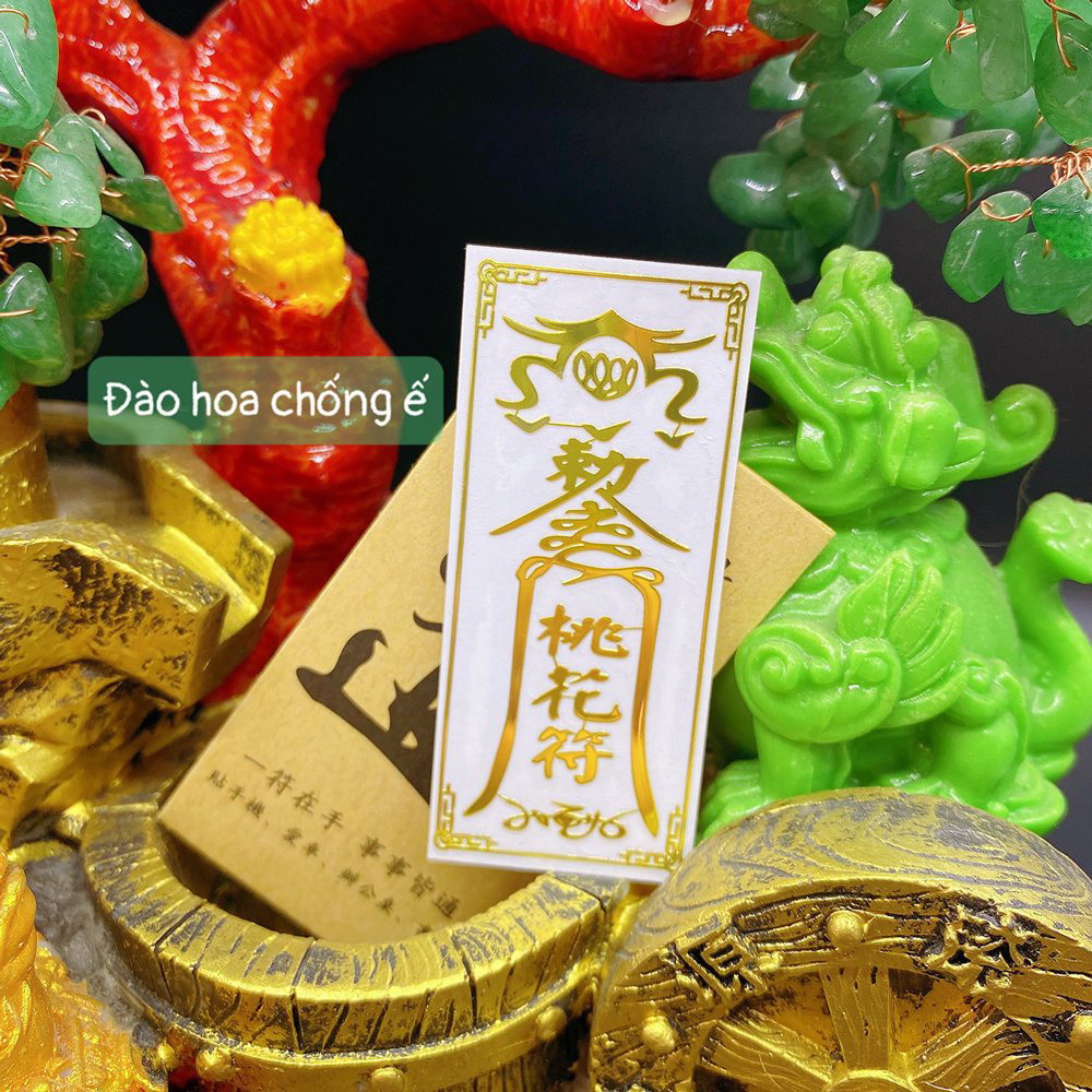 Linh Phù Dán Điện Thoại ĐÀO HOA CHỐNG Ế bỏ ví