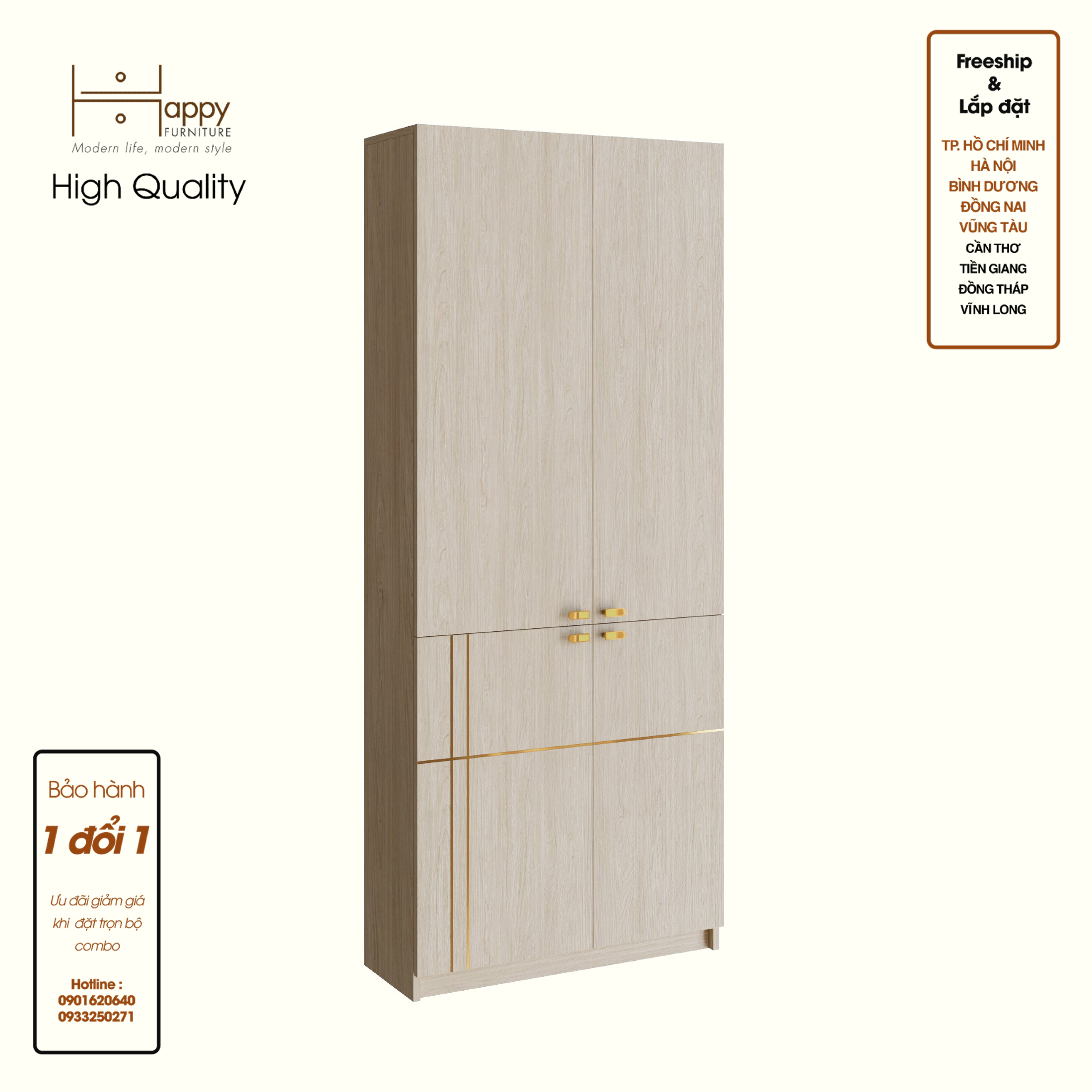 JOCASTA, Kệ sách 5 tầng 4 cửa mở, 80cm x 30cm x 192cm , KSA_059