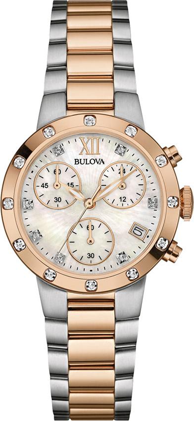 Đồng Hồ Nữ Dây Kim Loại BULOVA 98W210 (30mm) - Bạc Phối Vàng Hồng