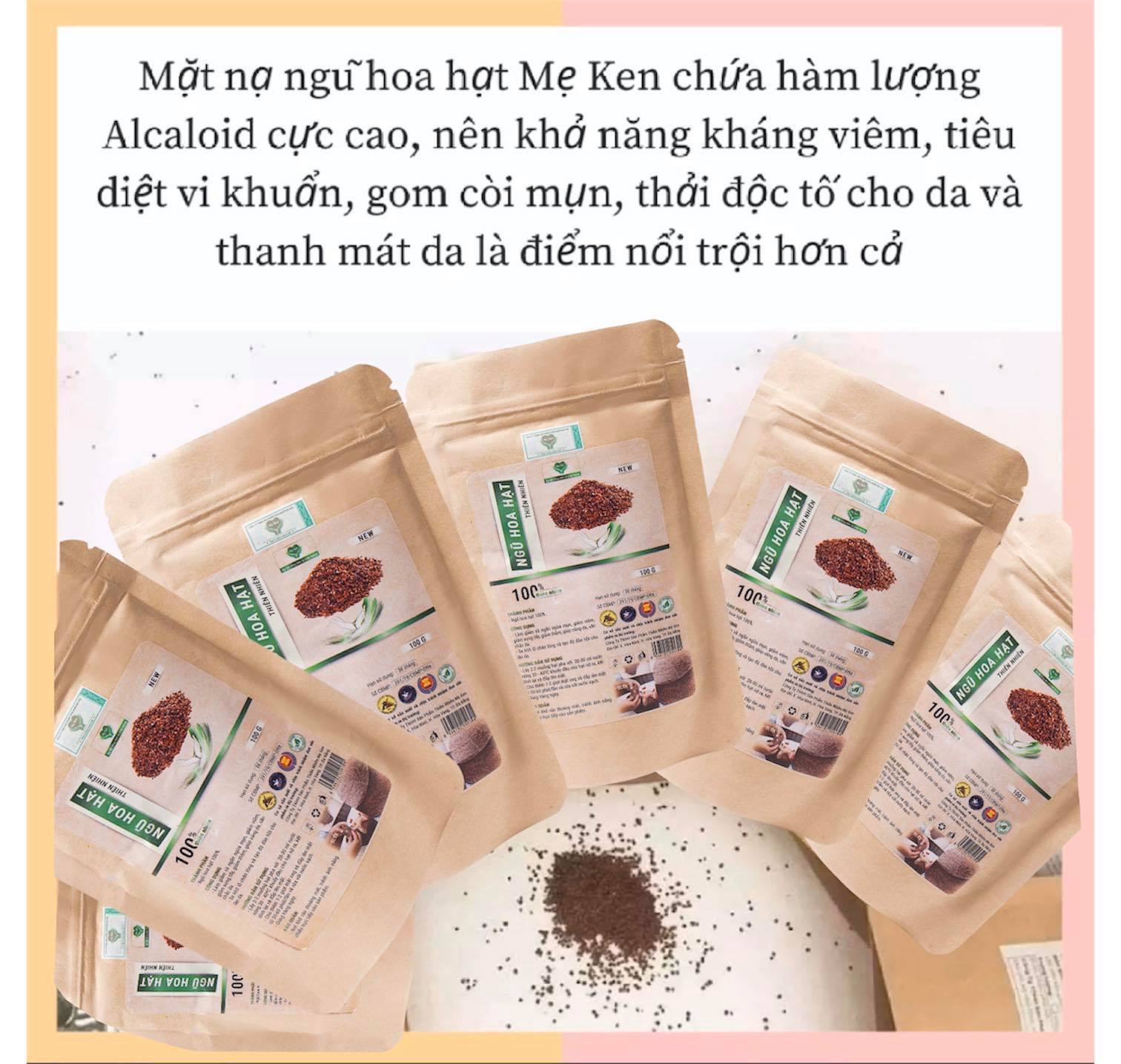 Ngũ hoa hạt thiên nhiên MẸ KEN 100G - ngũ hoa đắp mặt, mặt nạ ngũ hoa hạt, hạt đình lịch