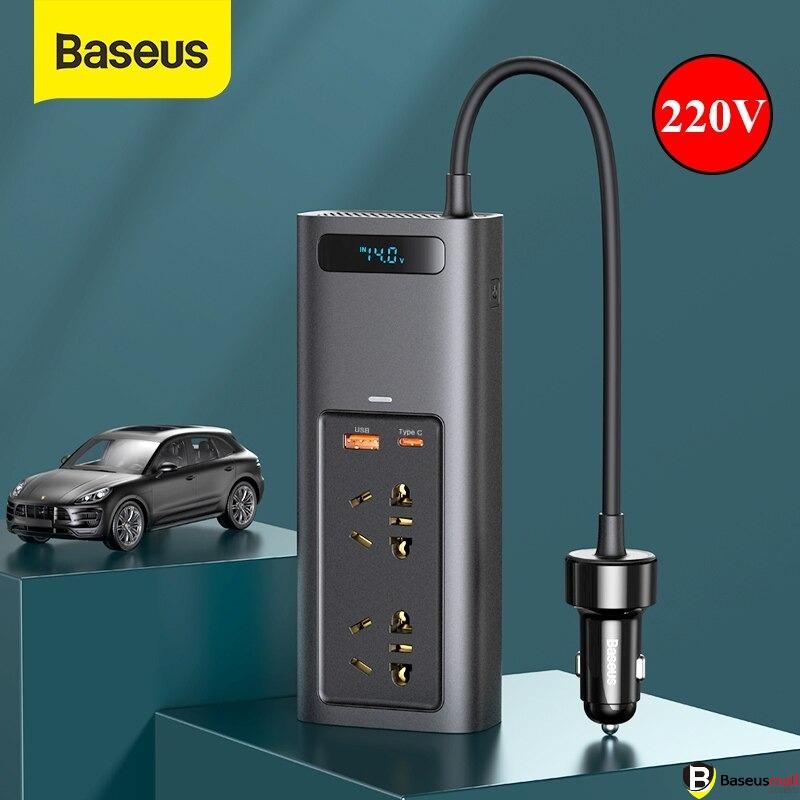 Tẩu sạc chuyển đổi sang ổ cắm điện Baseus In-car Inverter 150W (220V) - Hàng chính hãng