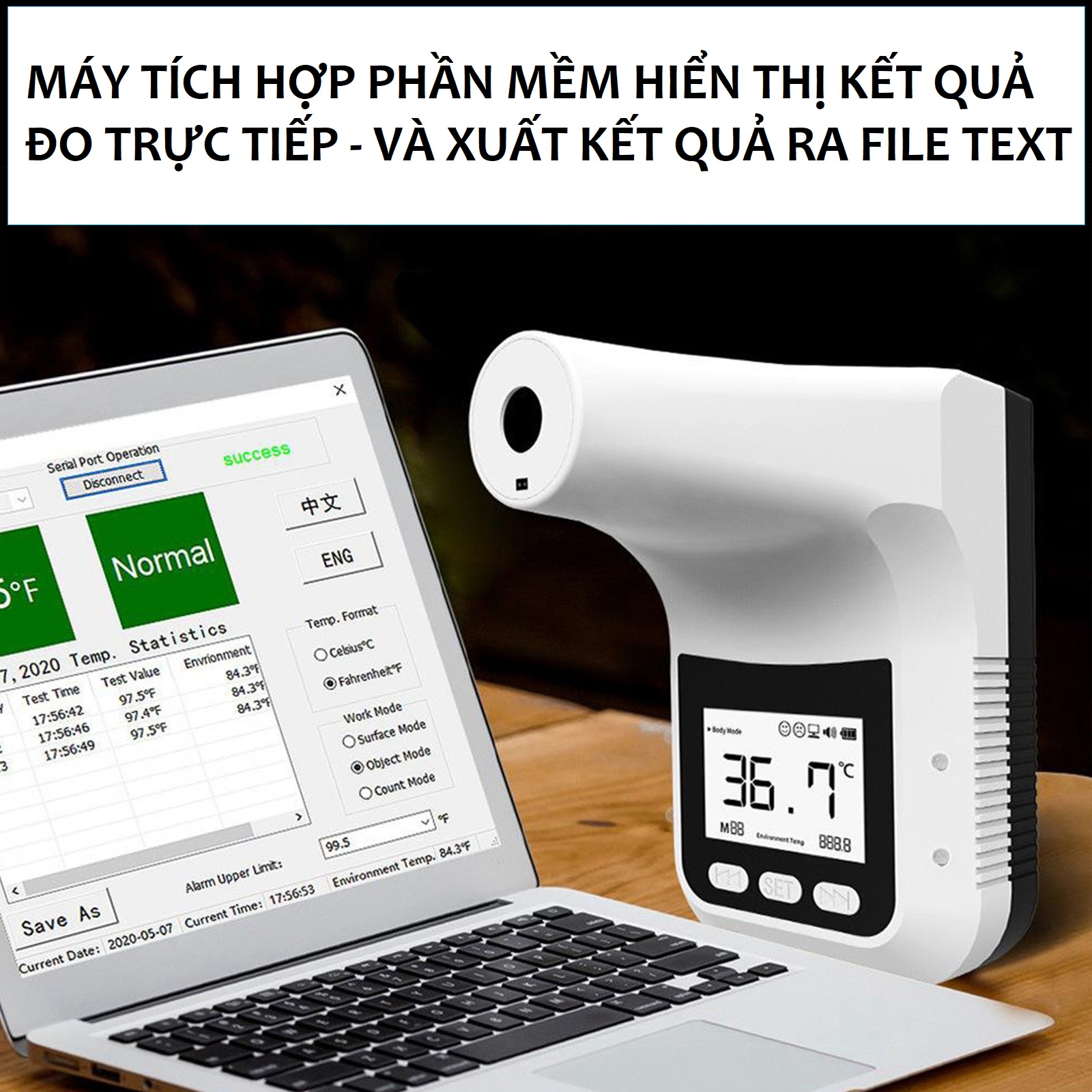 Máy đo thân nhiệt cảm ứng hồng ngoại K3 pro