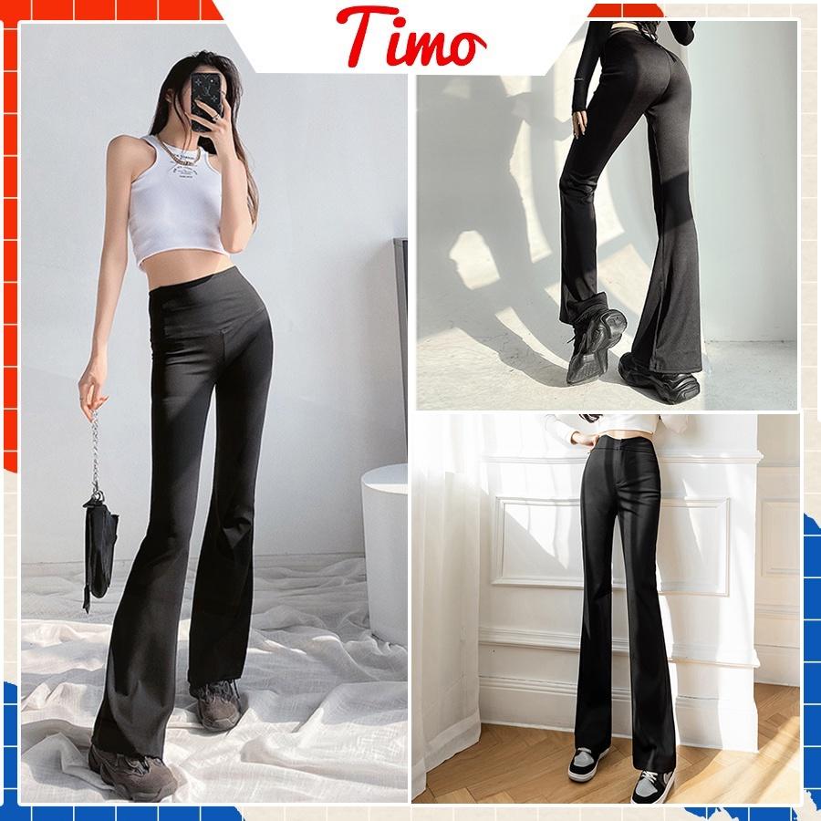 Quần ống loe, quần ống rộng cạp cao legging chất đẹp công sở đi học co giãn siêu tôn dáng giá rẻ TF015