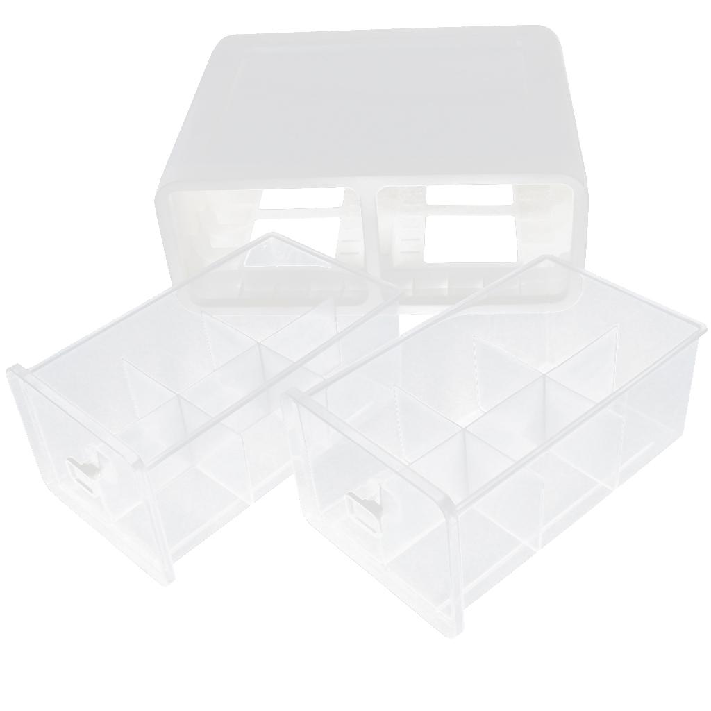 12 Grids Plastic Dustproof Storage Box for Underwear Socks Bra