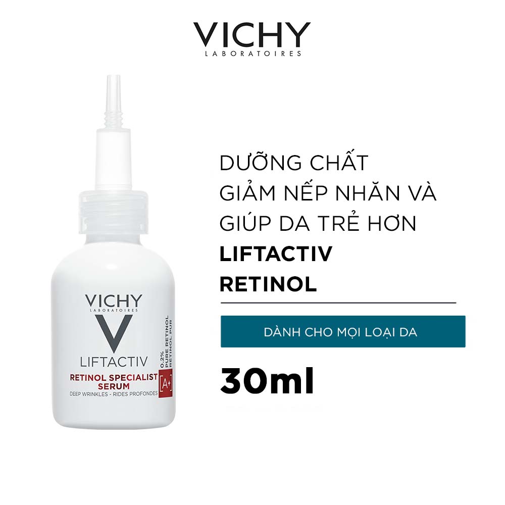 Bộ sản phẩm phục hồi chuyên sâu, giảm nếp nhăn và giúp da trông trẻ hơn Vichy Liftactiv Retinol